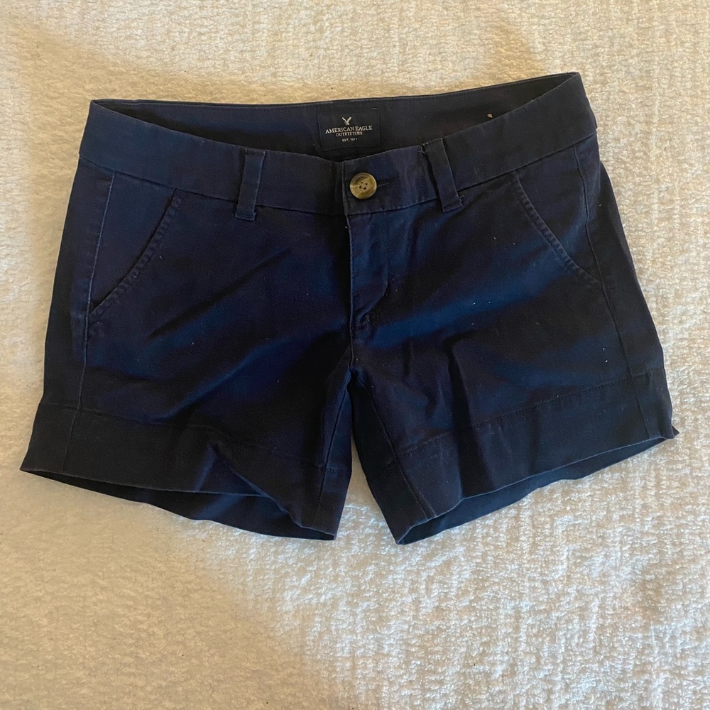 American Eagle Navy Midi Shorts